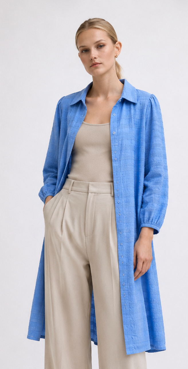 Light Blue Blouse-dress, Only - Size XL