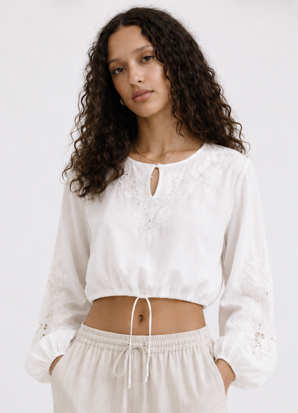 White Linen Shirt, ZARA - Size S