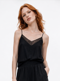 Black Lace tank top- Size M