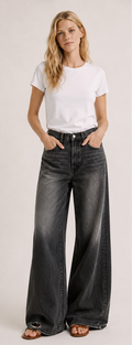 Wide Denim jeans, Design by SI - Size S