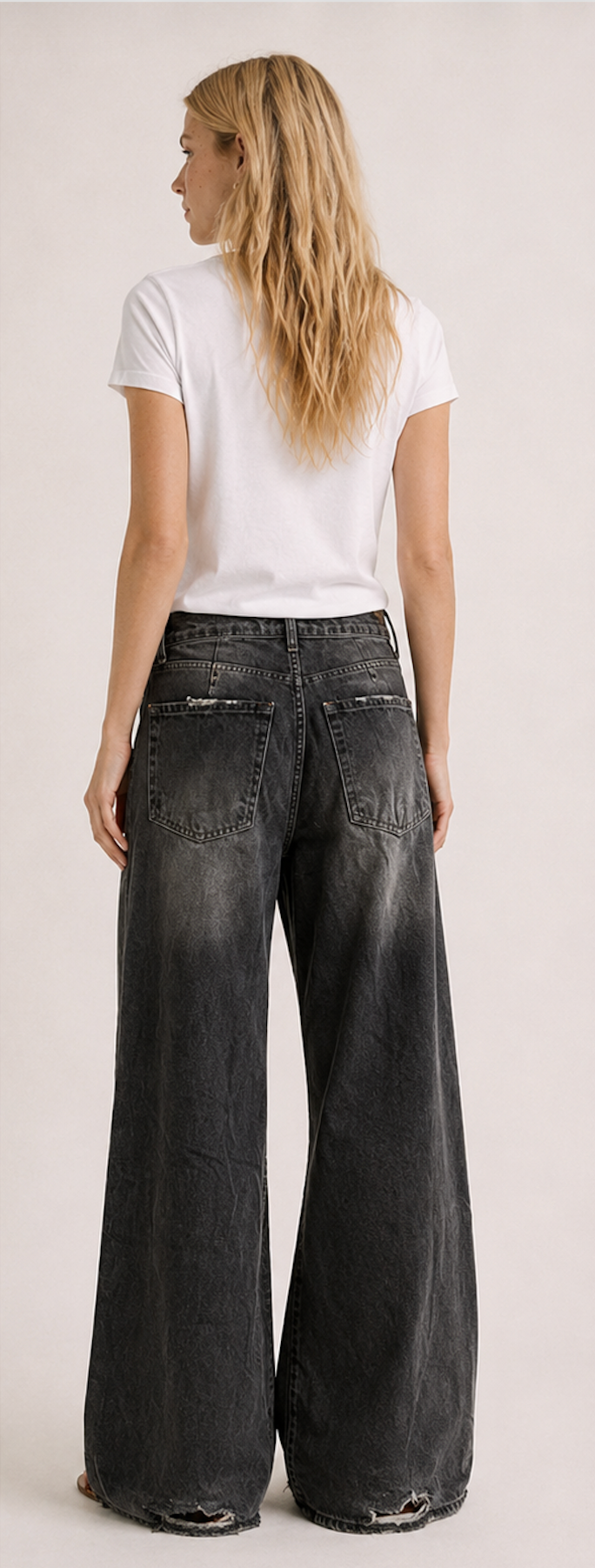 Wide Denim jeans, Design by SI - Size S
