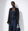 Oversize sating shirt, H&M - Size EU M
