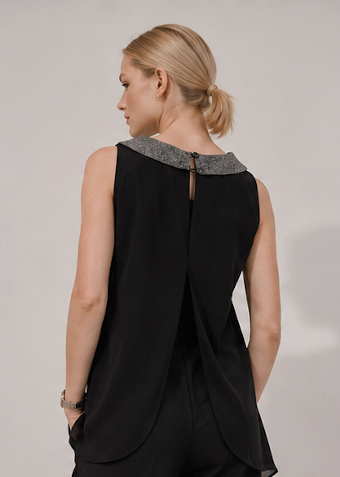 Black and silver mesh top, My Mia - Size M