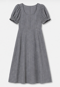Grey-and-white striped linen Dress, Hemingway Linen by Noa Noa – Size M