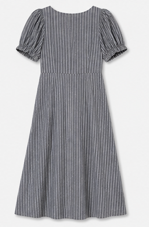 Grey-and-white striped linen Dress, Hemingway Linen by Noa Noa – Size M