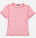Sheer pink Mesh Short Sleeve T-Shirt, PRIMARK – Size S