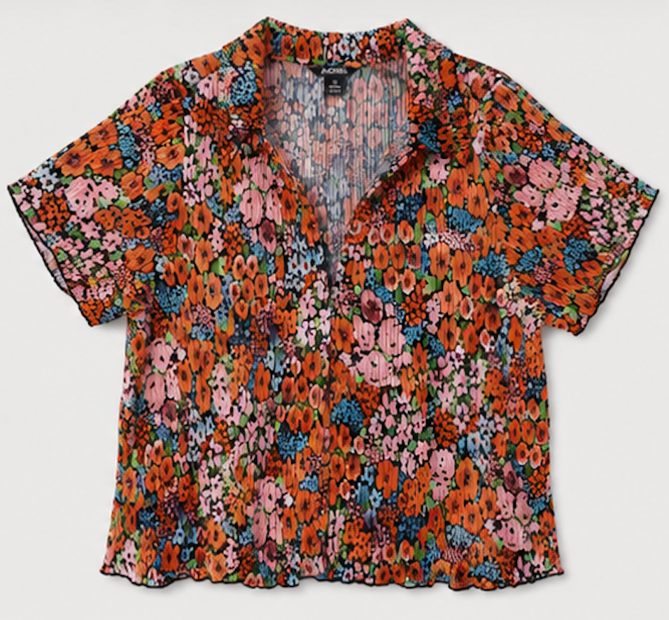 Floral Button-Down Shirt, MONKI – Size XS