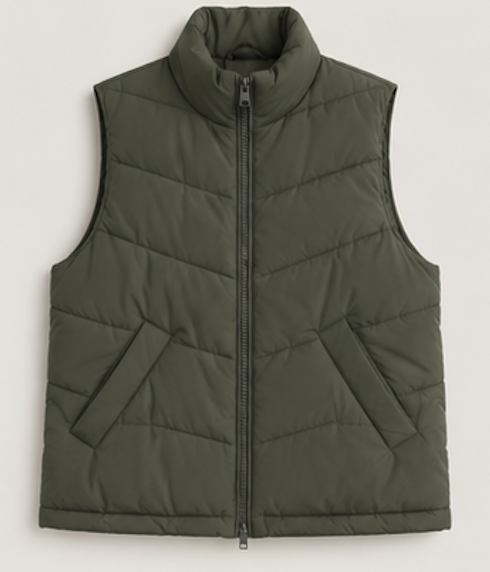 Forest green puffer vest, NOISY MAY - Size L