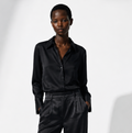 Satin Collard Blouse, H&M - Size S