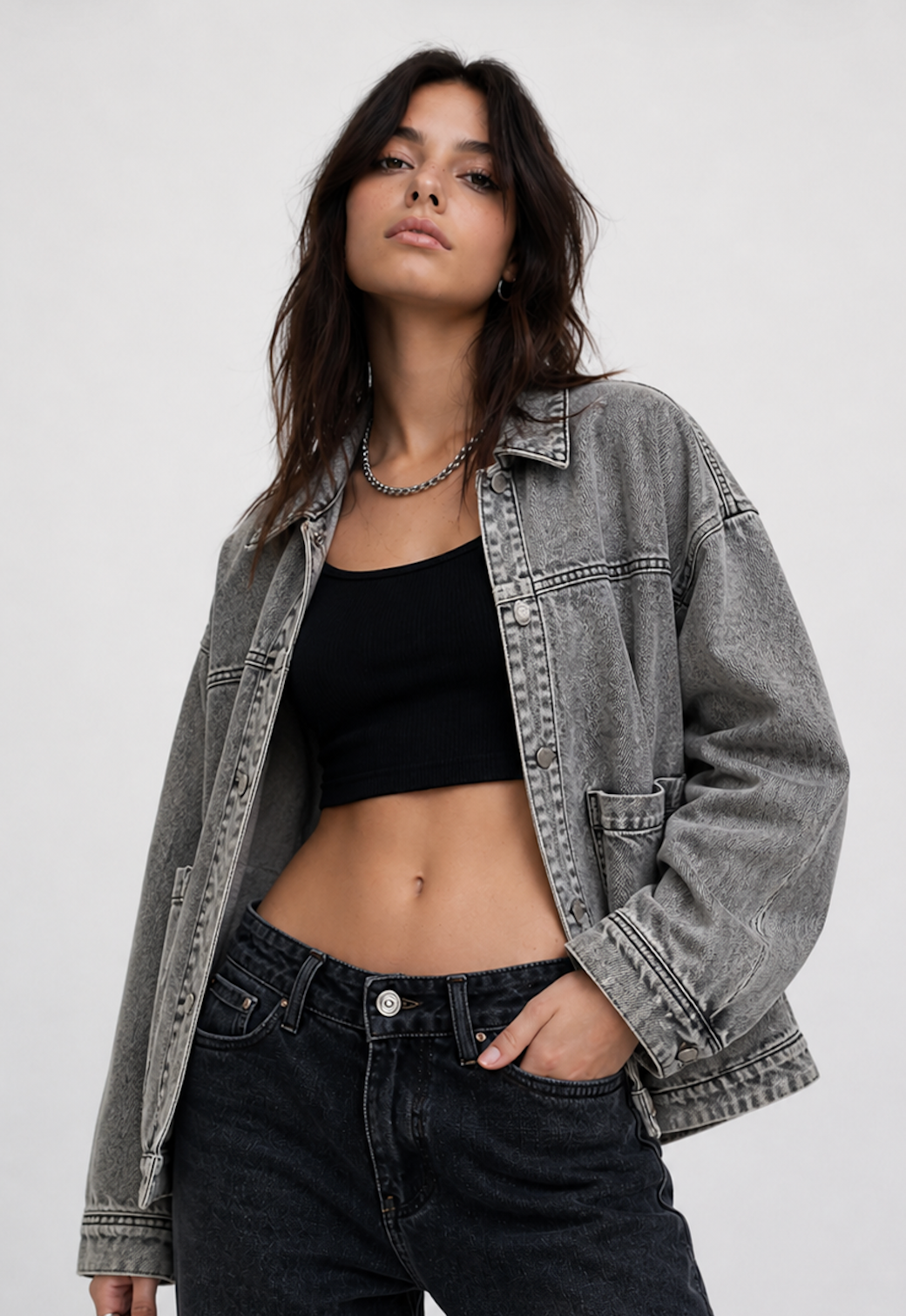 Denim Jacket, Zara - Size XS