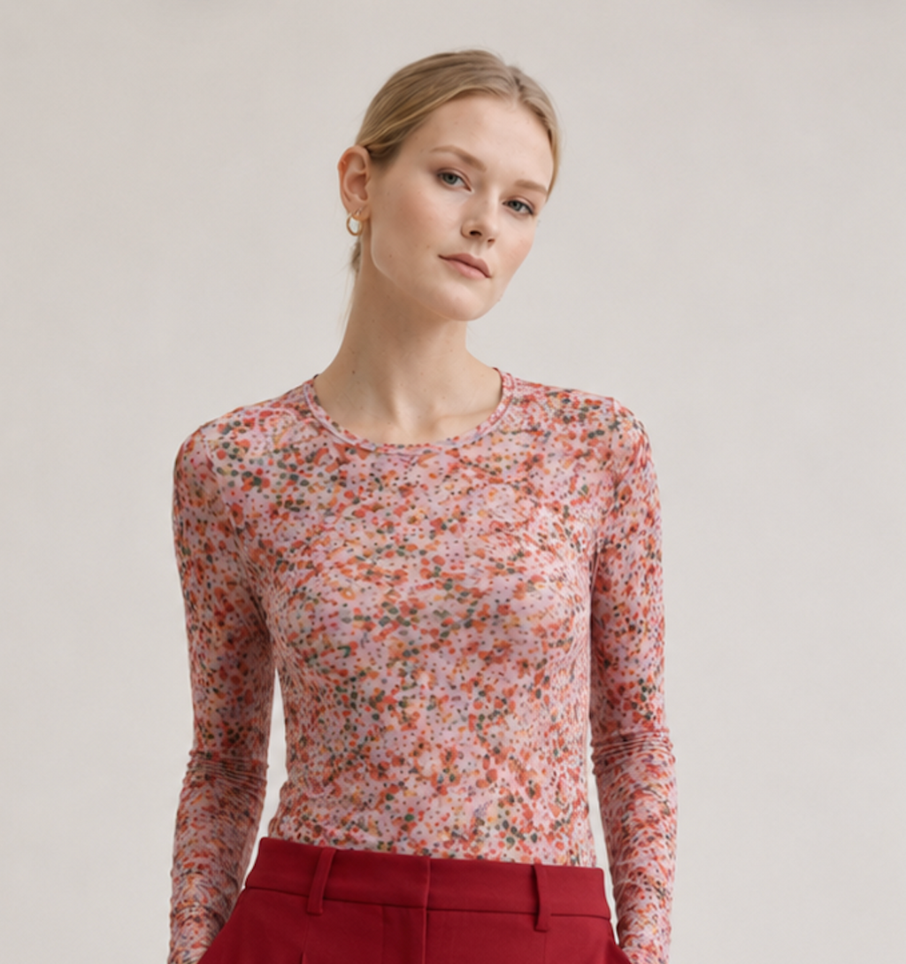 Floral mesh shirt - Size M