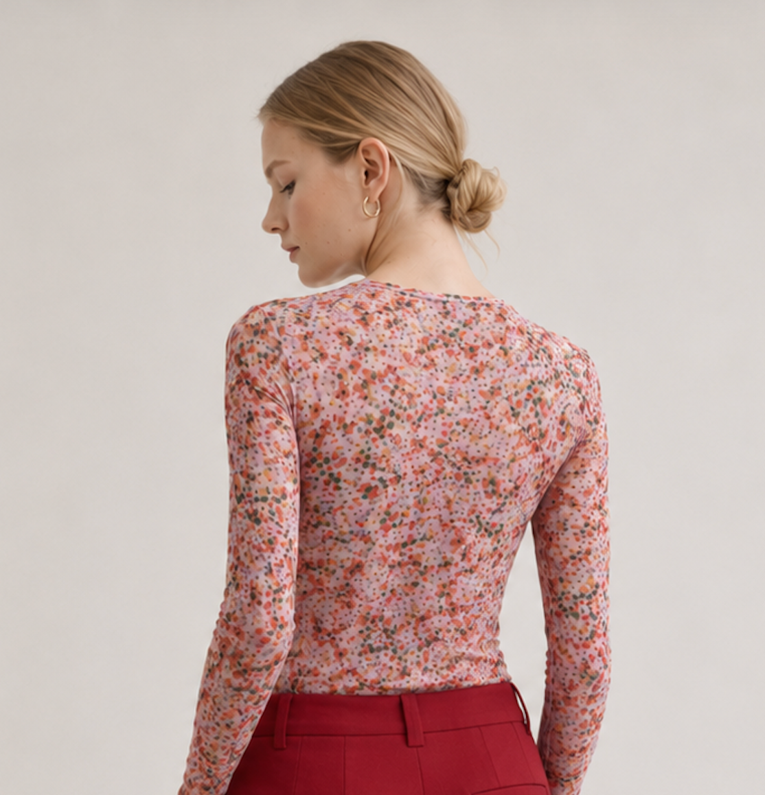 Floral mesh shirt - Size M