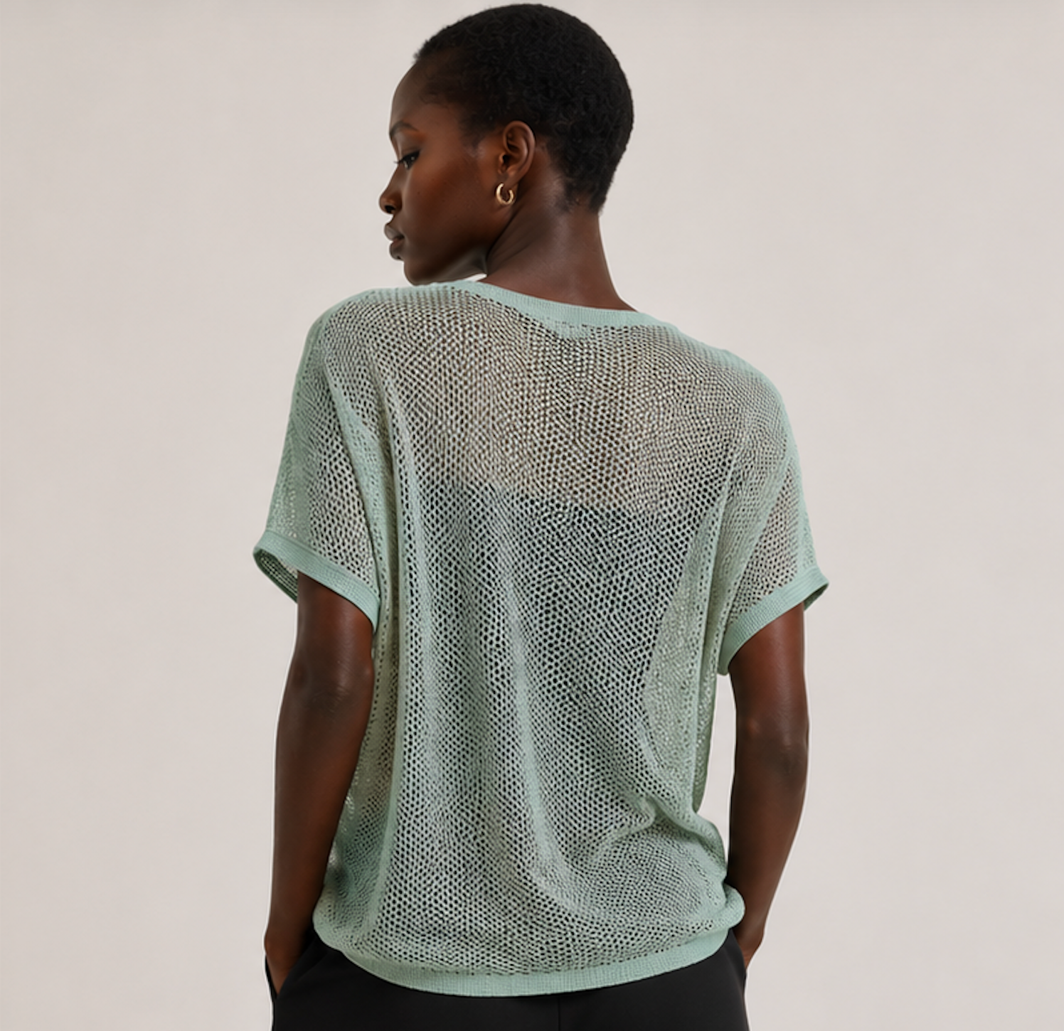 Knitted see-through top, Saint Tropez - Size M