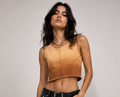 Tan Sleeveless Denim Top, H&M Divided - Size EU S