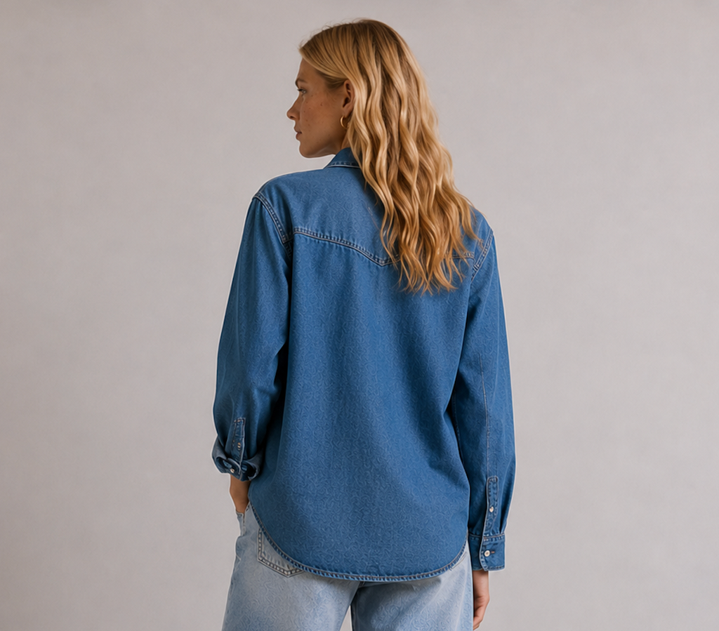 Light blue Denim Shirt, Subdued - Size M