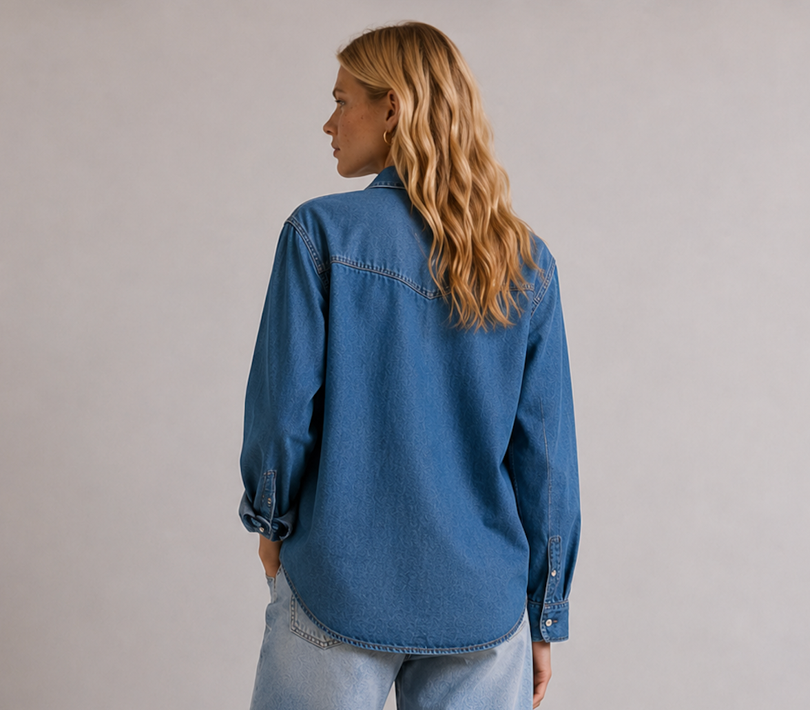 Light blue Denim Shirt, Subdued - Size M