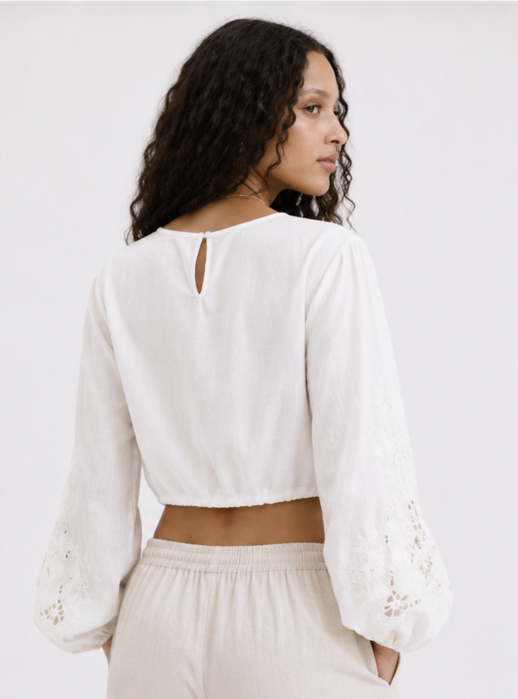 White Linen Shirt, ZARA - Size S