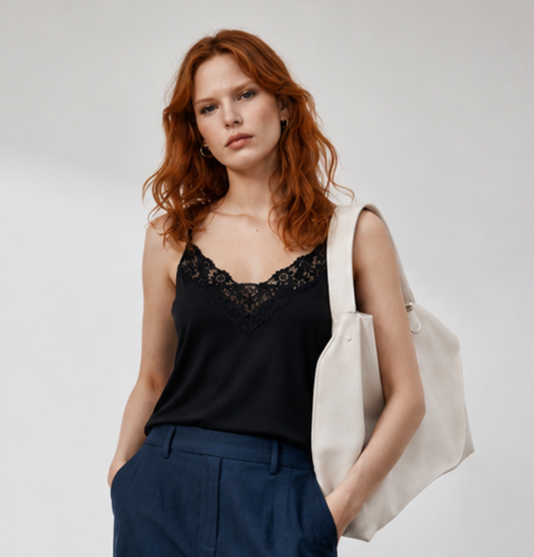 Black lace top- Size S