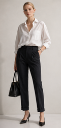 Pinstripe Tapered Dress Pants, ZARA - Size XS