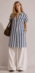 Striped Blouse Dress, Vero Moda – Size S
