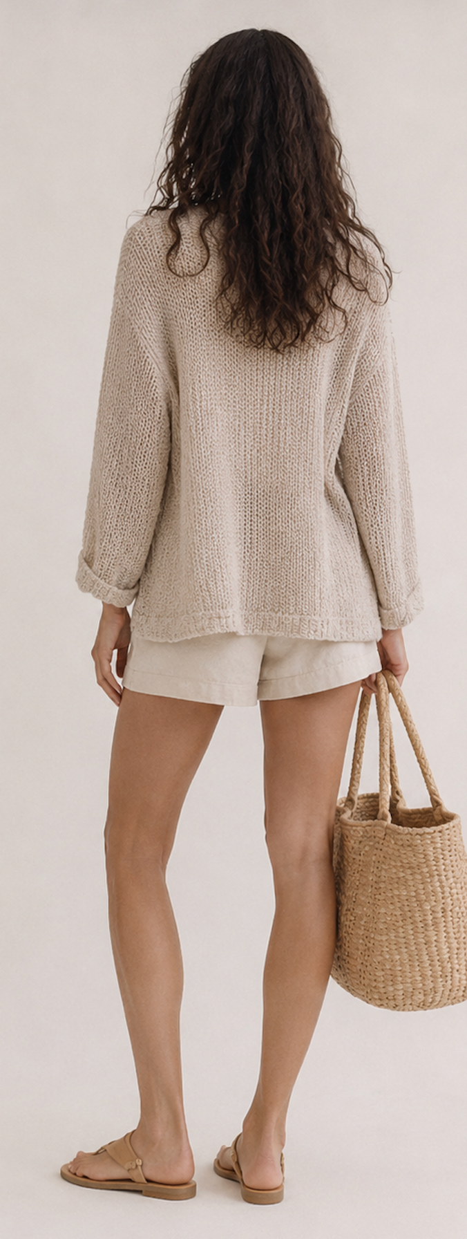 Beige Linned Shorts, COOP - Size M