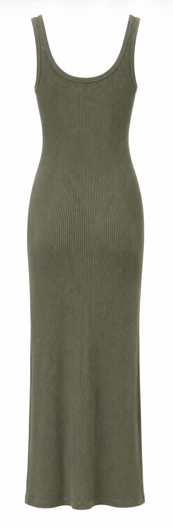 Olive Green ribbed Dress, H&M - Size S