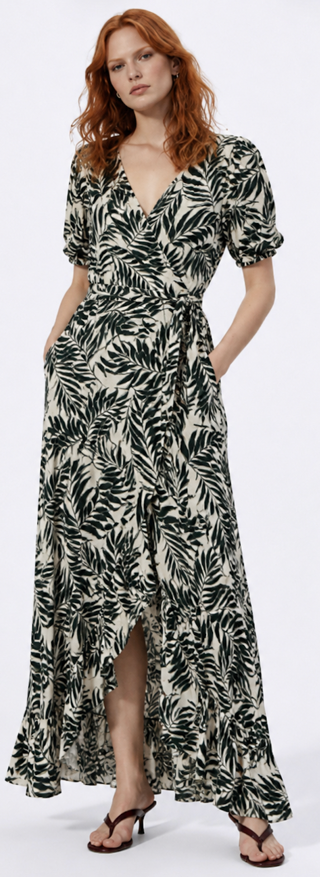 Tropical Wrap Dress , BOii - Size S