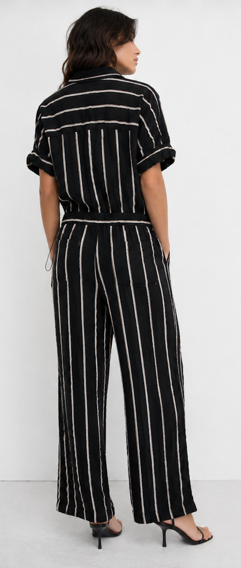 Lightweight Striped Jumpsuit, H&M - Size S