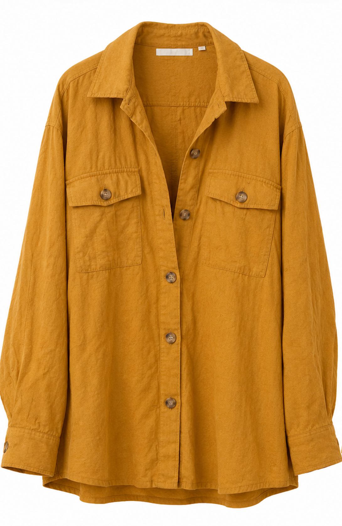Mustard Cotton Overshirt, H&M – Size XS