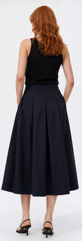 Classic Navy midi skirt, COS - Size XS
