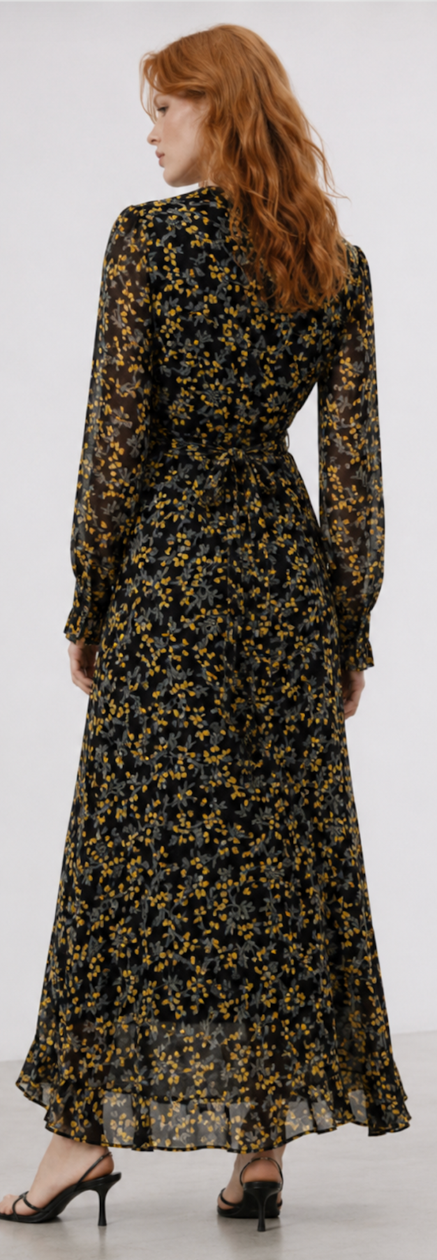 Elegant Maxi Wrap Dress, GANNI - Size S
