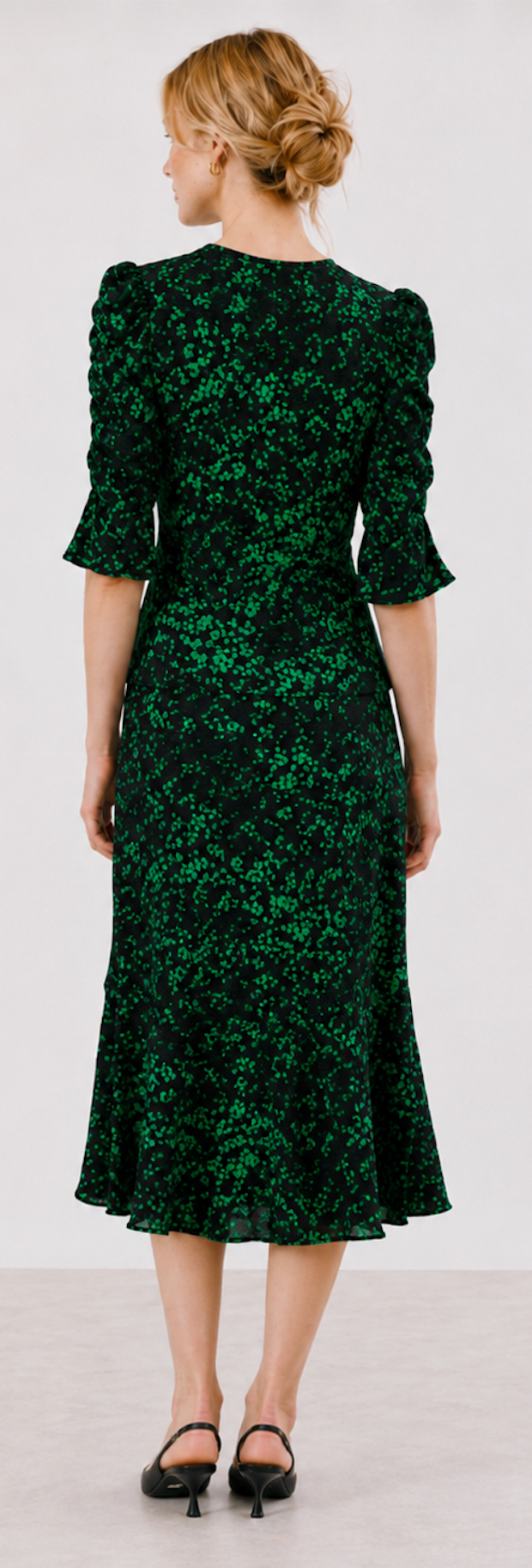 Black and Green Feminin Skirt, Lindex - Size XS