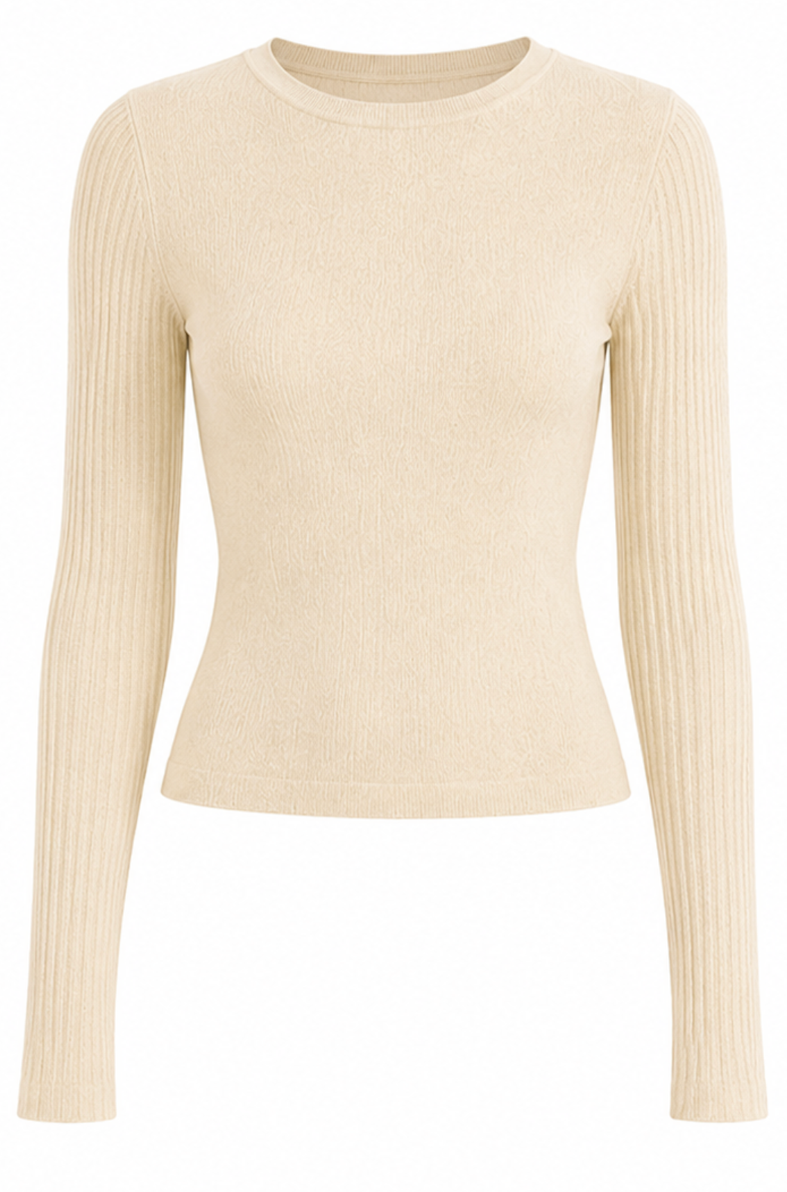 Pastel Yellow ribbed knit long, NA-KD -Size S