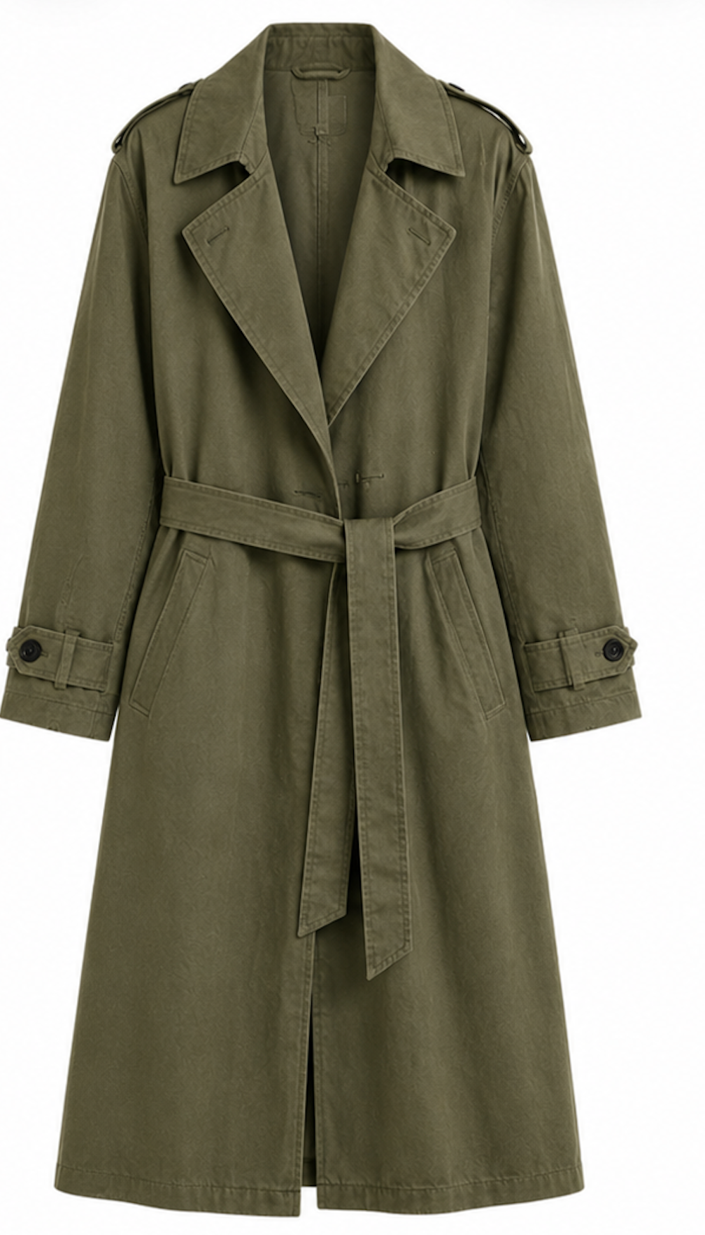Olive Green Trenchcoat, Uniqlo - Size 34