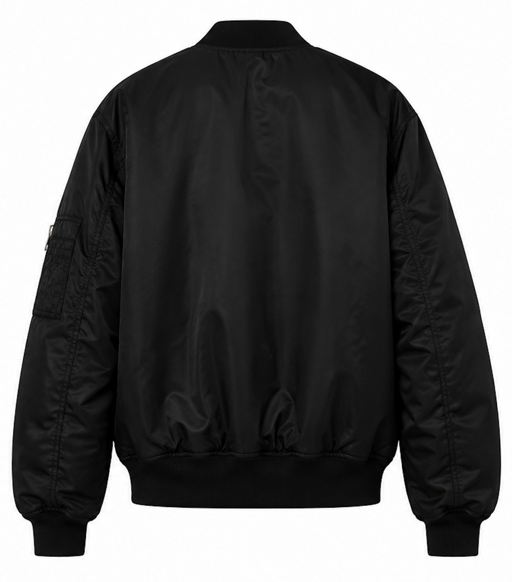 Black Bumper Jacket, A.O.CMS - Size M
