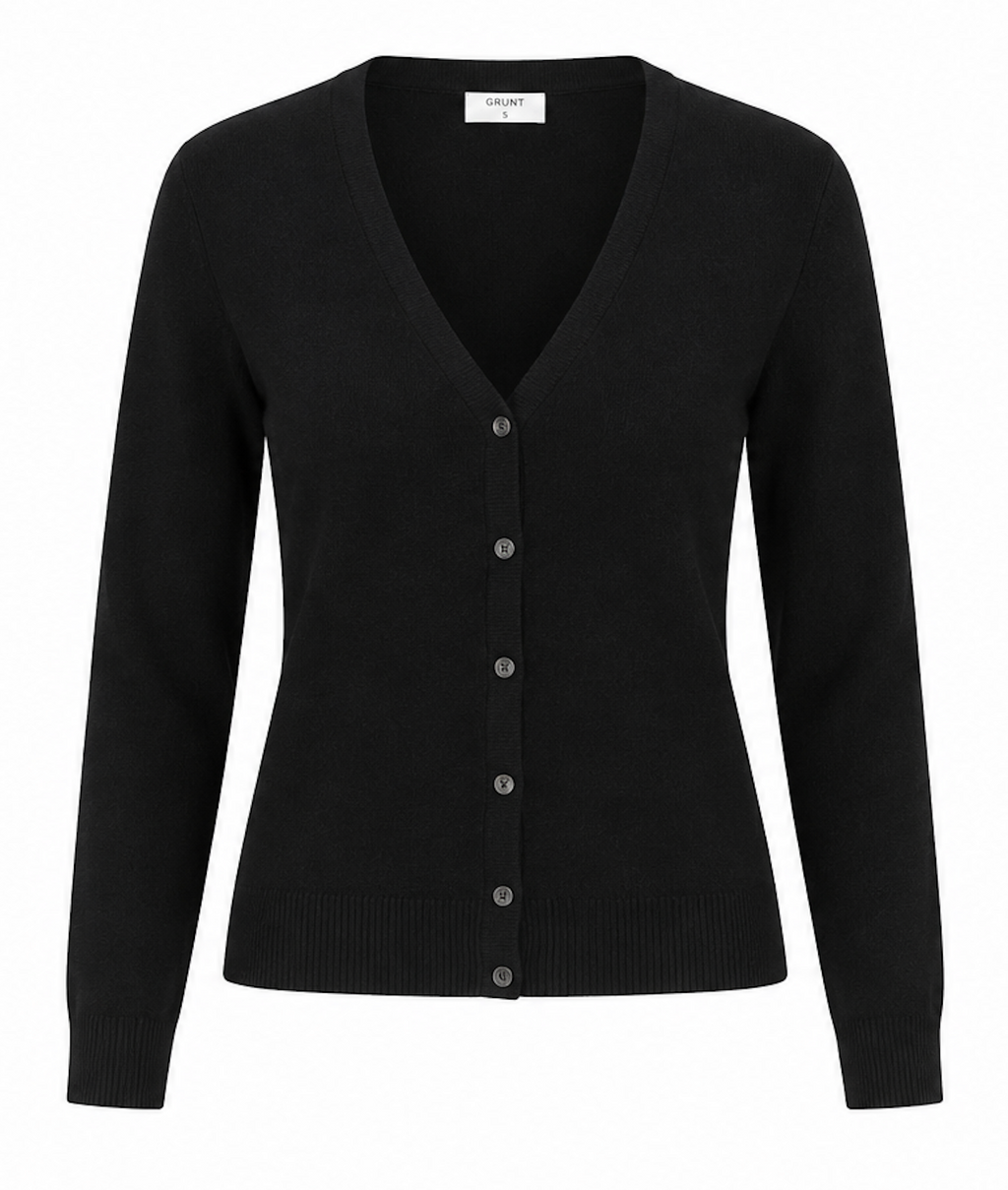 Black Fitted Cardigan, Saint Tropez - Size S