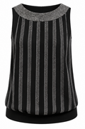 Black and silver mesh top, My Mia - Size M