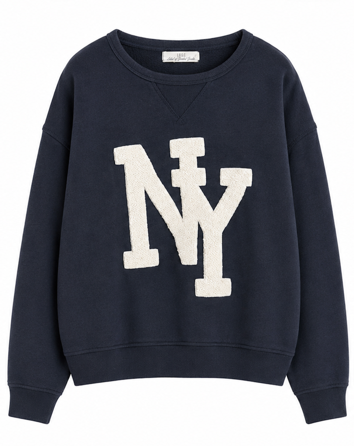 Cropped navy sweatshirt, H&M L.O.G.G.  – Size M