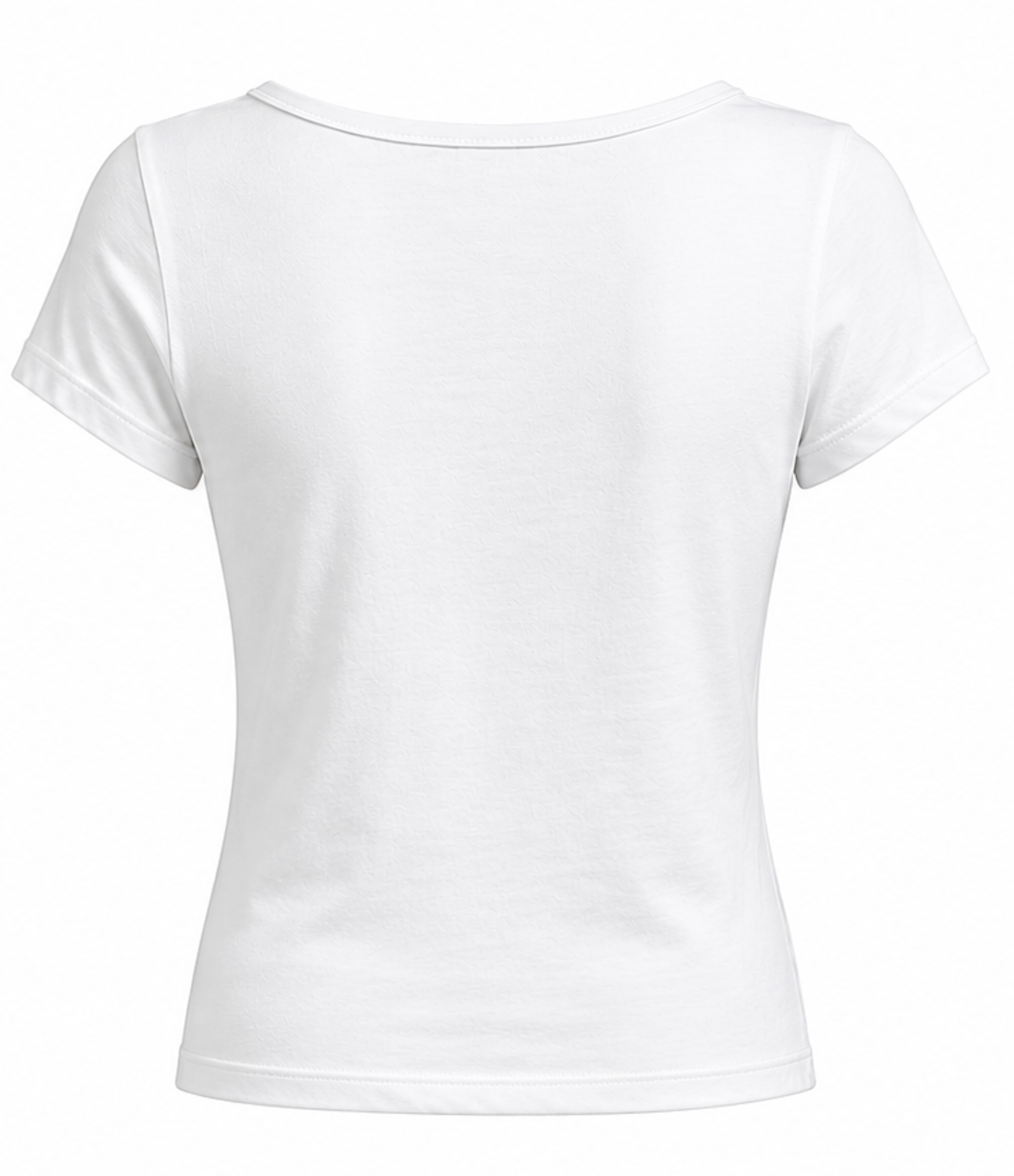Classic White Crop T-shirt, H&M – size M