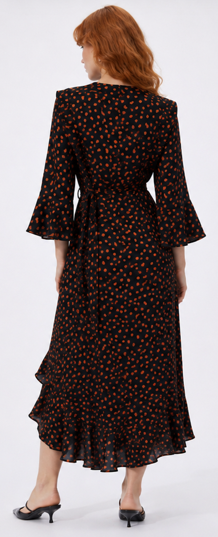 Ruffle Wrap midi Dress, Vero Moda - Size S