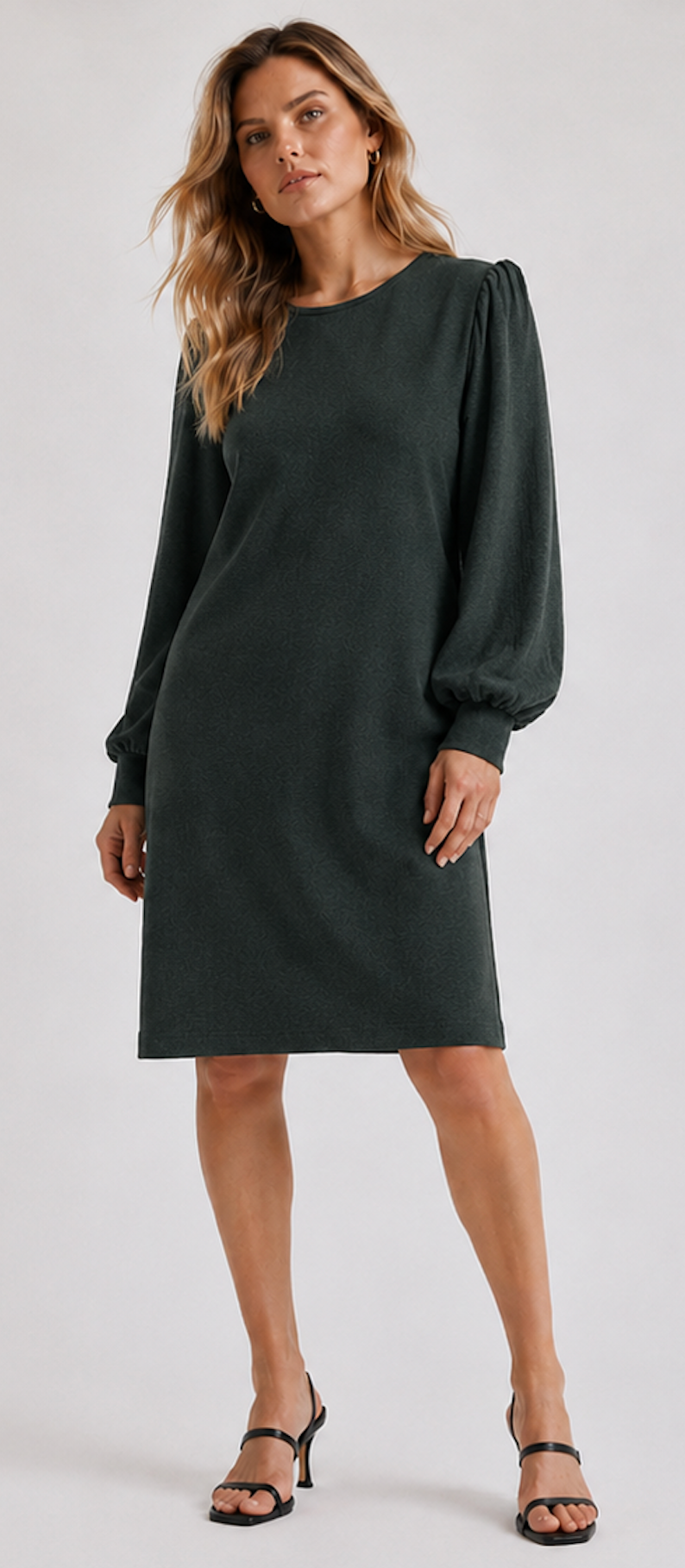 Dark Green dress, THERESE - Size M