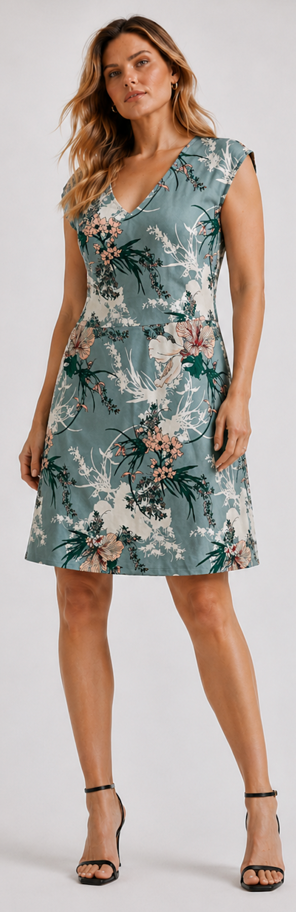 Floral fit-and-flare dress, B.Young – Size M