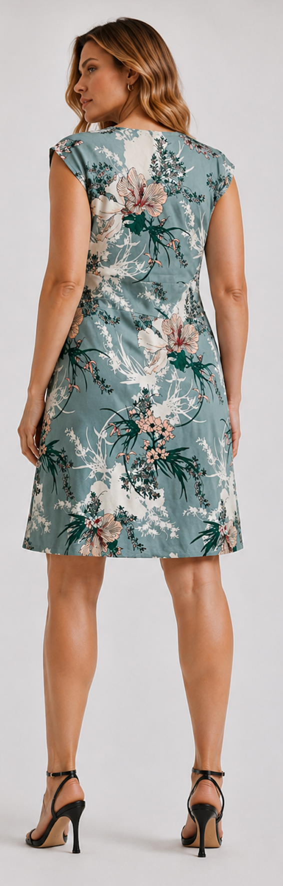 Floral fit-and-flare dress, B.Young – Size M
