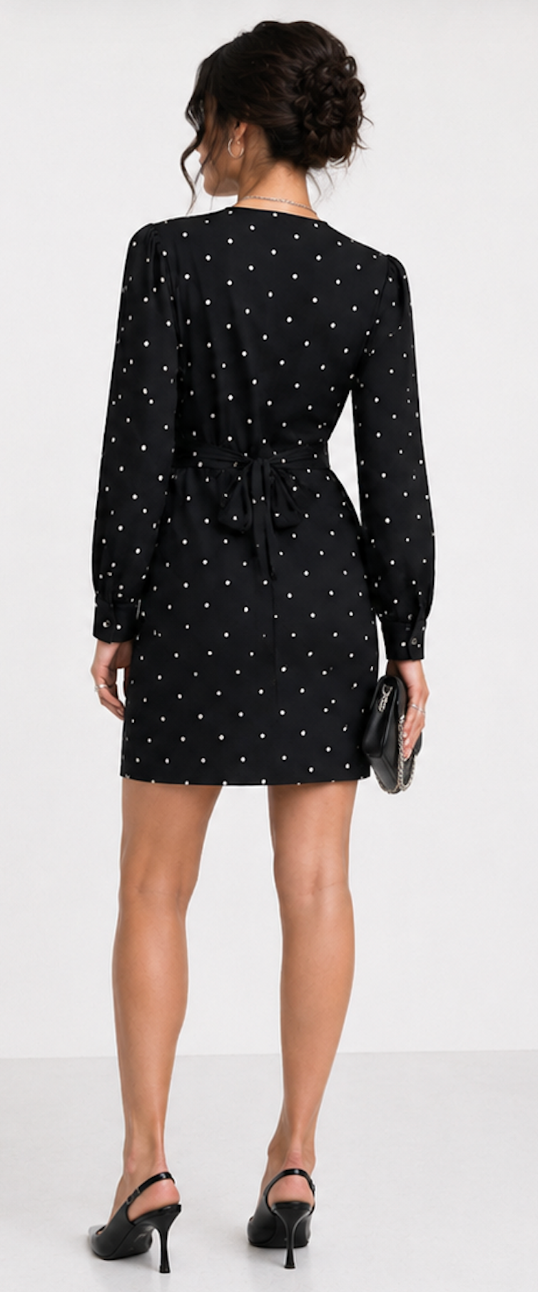 Polka Dotted wrap dress, ØST- Size XS
