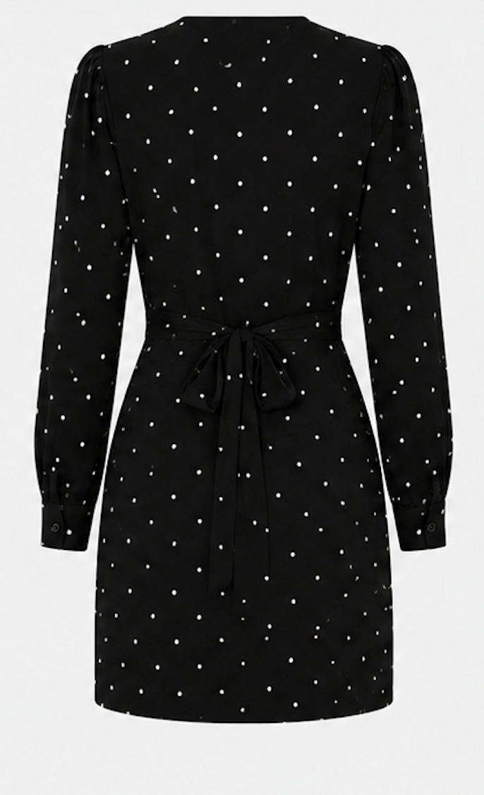 Polka Dotted wrap dress, ØST- Size XS