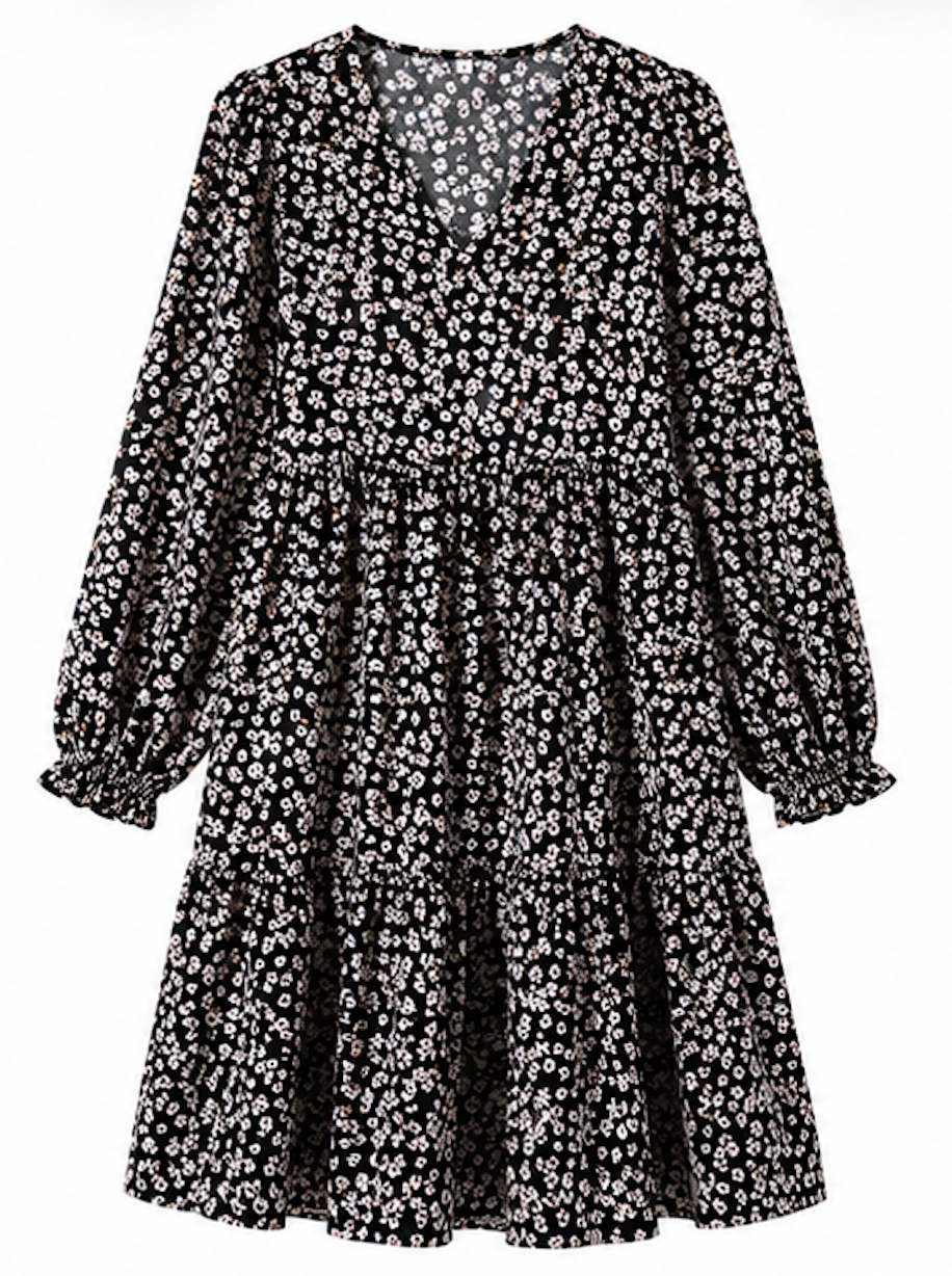 Floral Soft and ruffled Dress - Size M