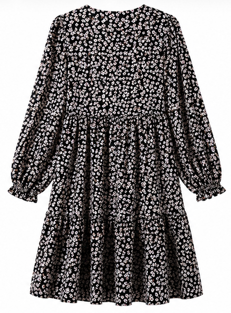 Floral Soft and ruffled Dress - Size M