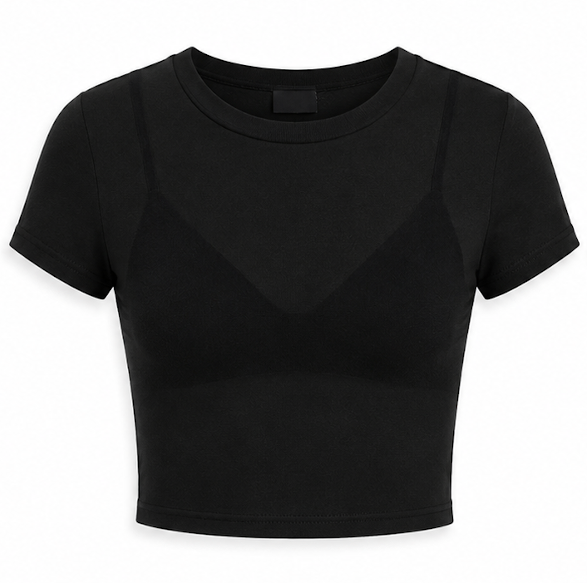 Black Crop T-shirt, H&M Divided – Size S
