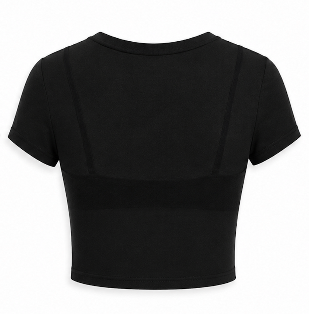 Black Crop T-shirt, H&M Divided – Size S