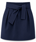 Pinstripe Belted Mini Skirt, H&M - Size EU 44